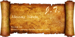Jászay Tünde névjegykártya